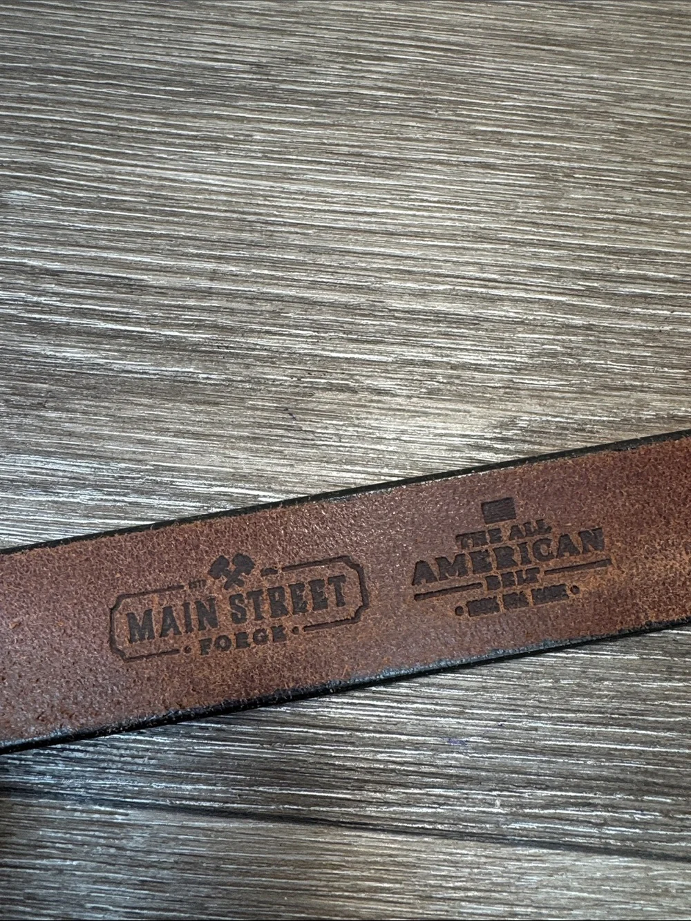 Men's Brown Leather Belt with Matte Black Buckle 42